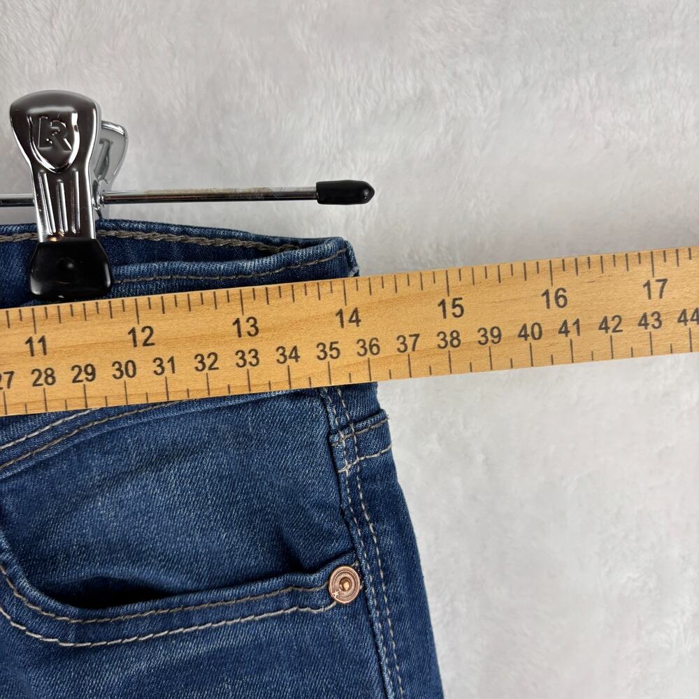 Levis Jeans Women 26 Boot Cut Skinny Low Rise Dark Wash Stretch Demi Curve 26x32 - Picture 4 of 12